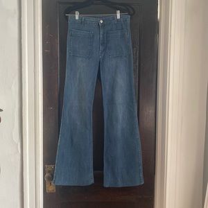 Wide leg bell bottom jeans